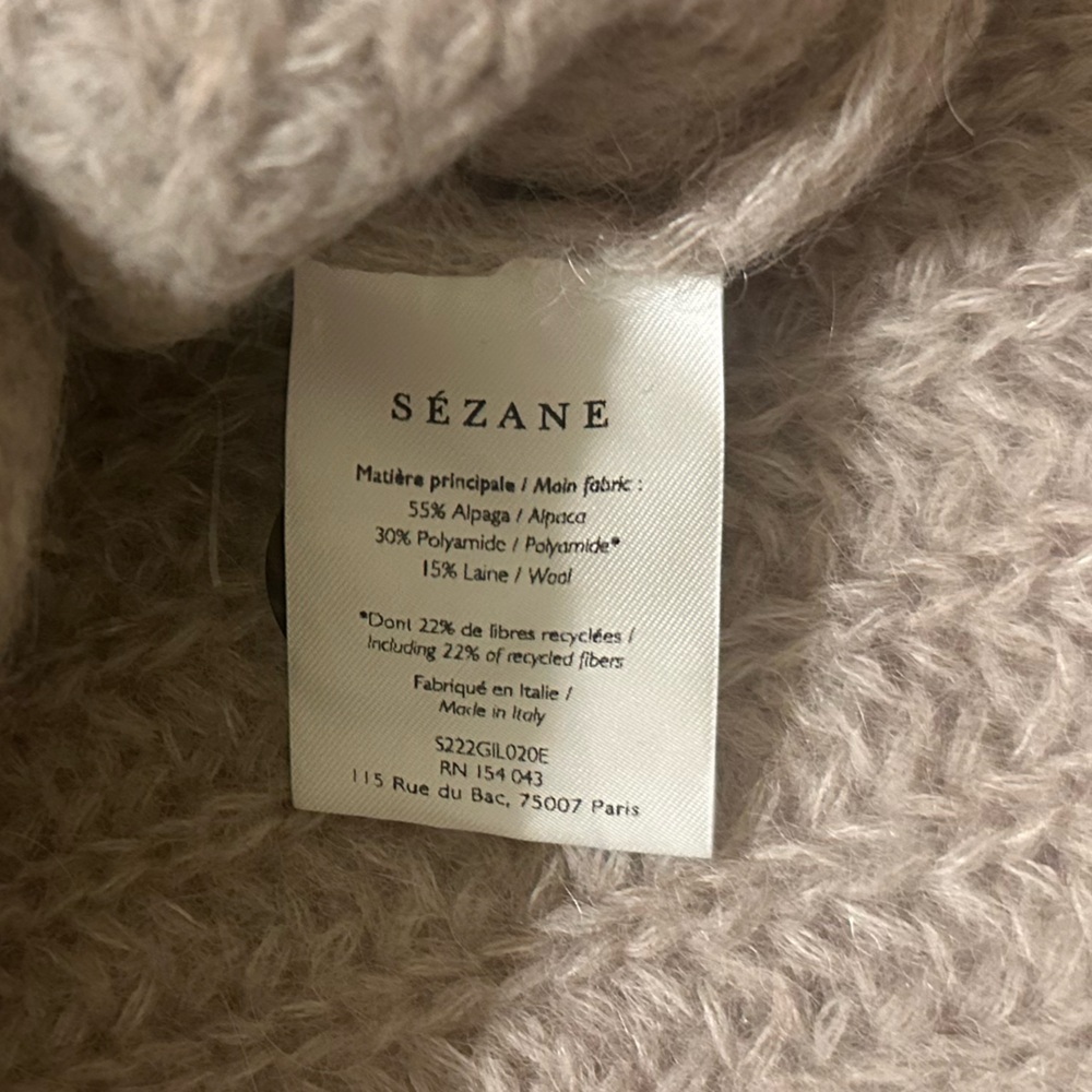 NWTđ Sezane Basile Cardigan - Beige XS - Picture 4 of 6